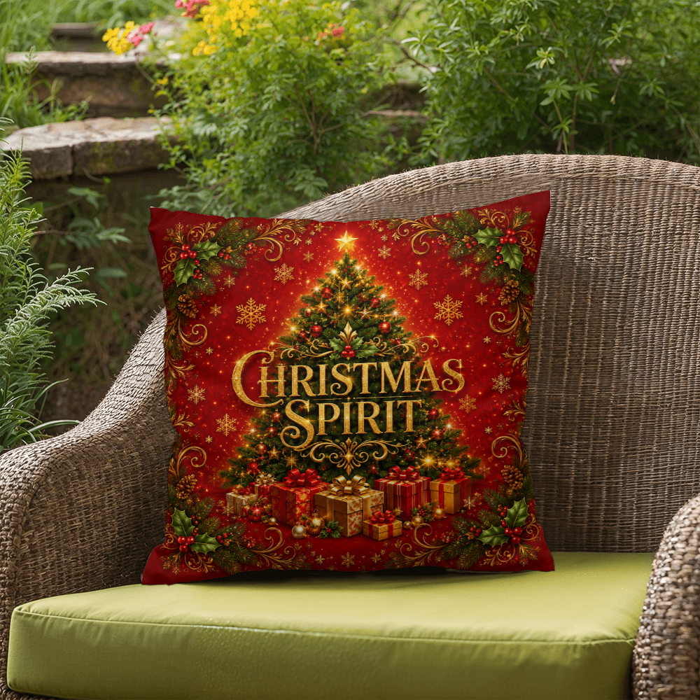 Christmas Spirit Luxury Holiday Decorative Pillow