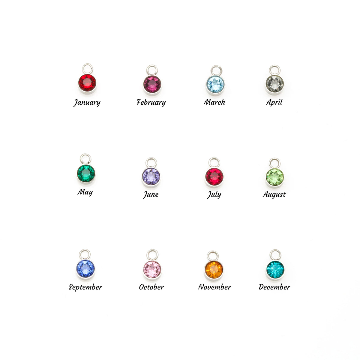 Personalized Name Necklace with Birthstone – Merry Christmas Custom Jewelry Gift for Her