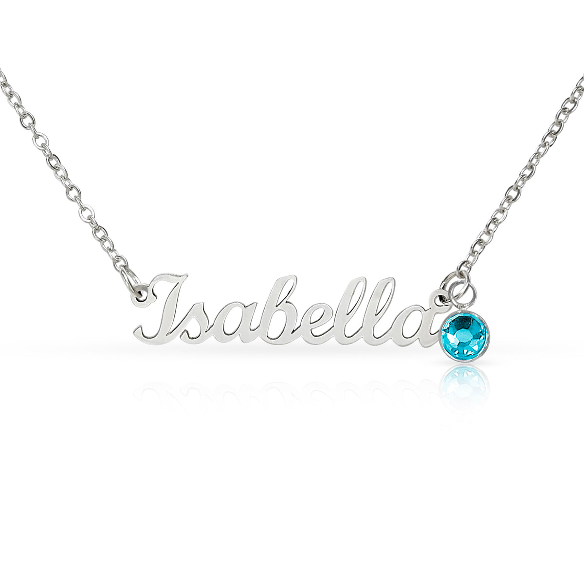 Custom Happy Holidays Name Necklace with Birthstone – Personalized Christmas Gift for Women