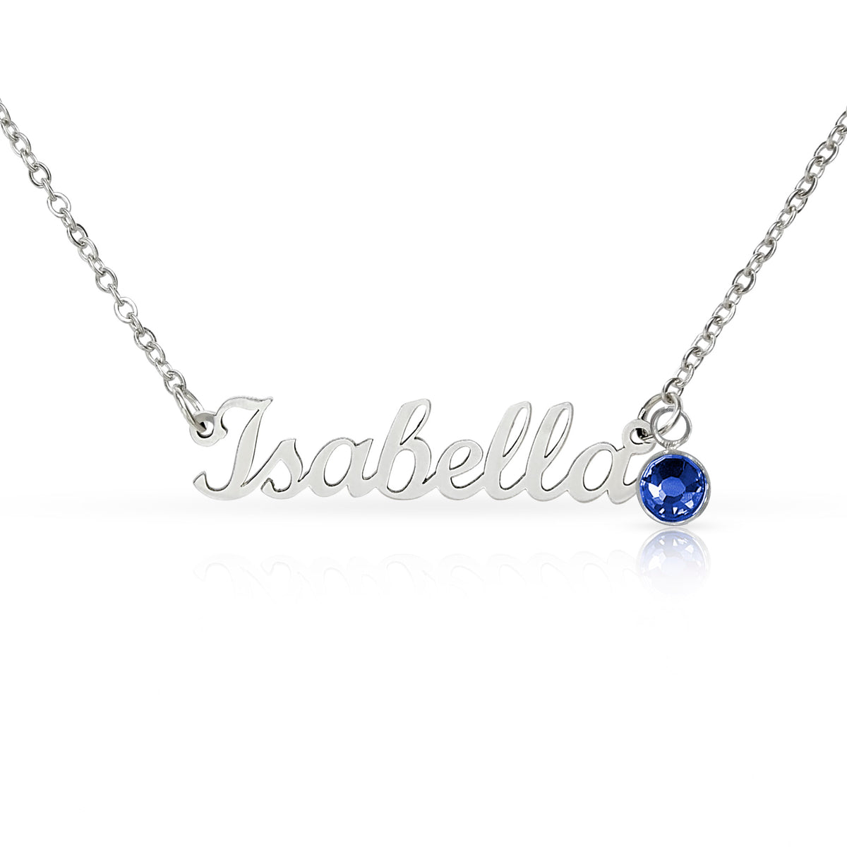 Custom Happy Holidays Name Necklace with Birthstone – Personalized Christmas Gift for Women