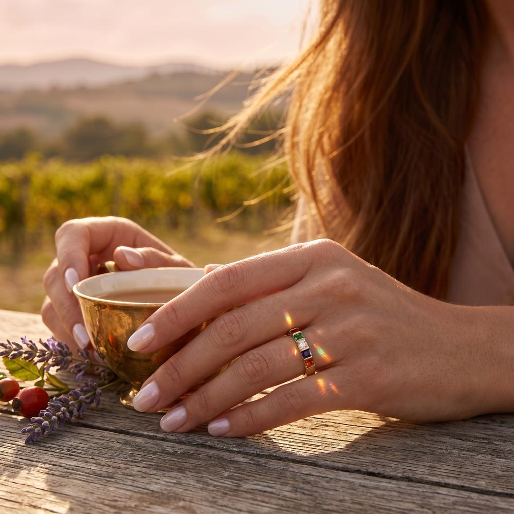 Have an Amazing Holiday Birthstone Ring – Personalized Stackable Ring Christmas Gift for Her