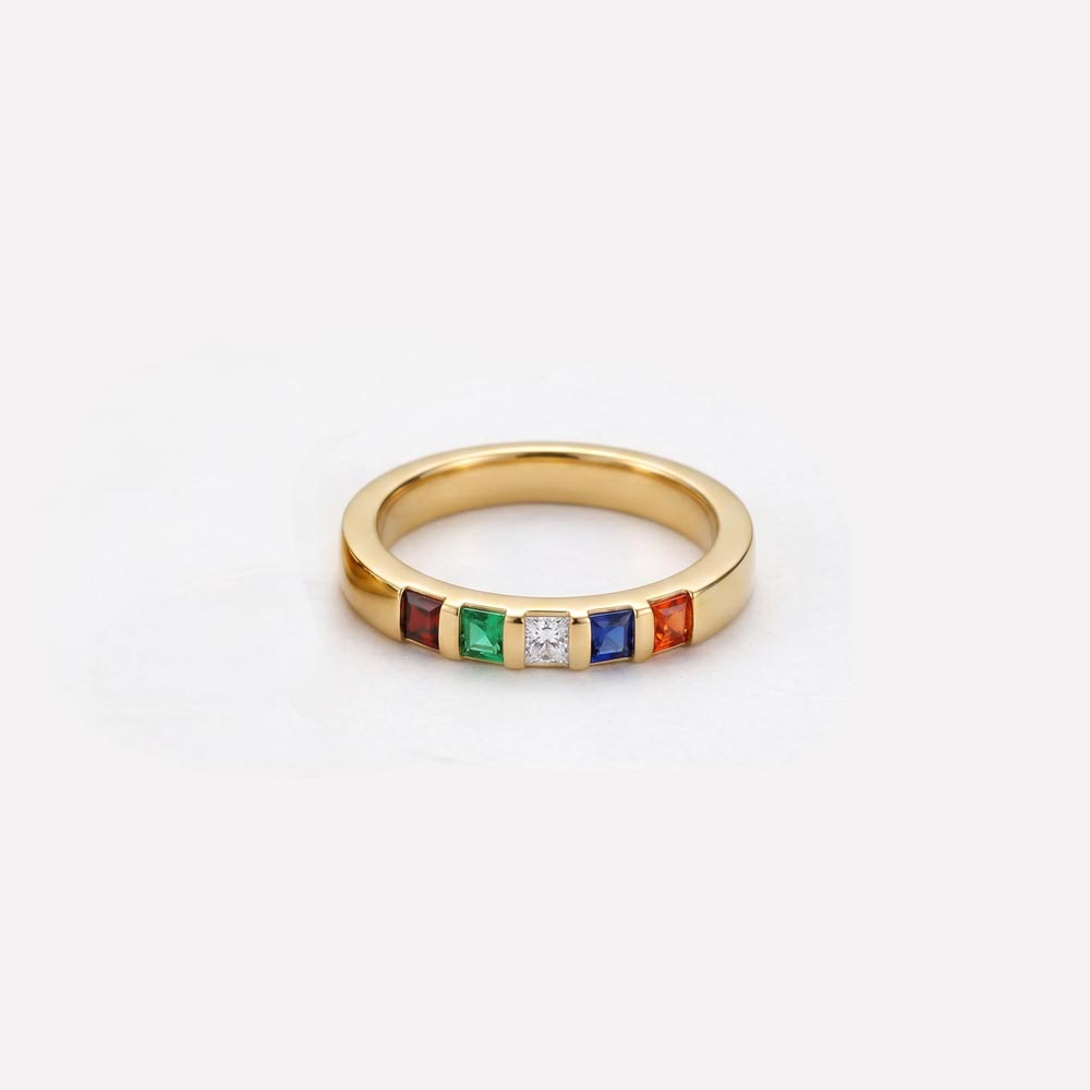 Have an Amazing Holiday Birthstone Ring – Personalized Stackable Ring Christmas Gift for Her