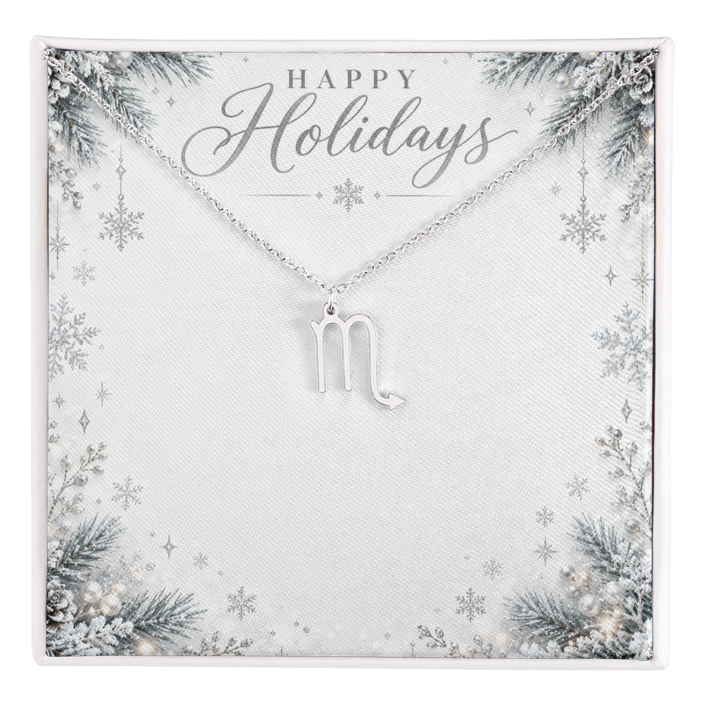 Christmas Zodiac Pendant Necklace - Celestial Astrology Gift