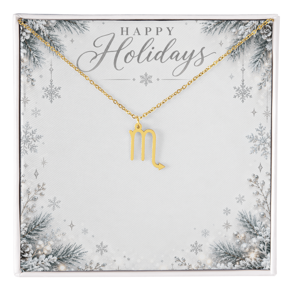 Christmas Zodiac Pendant Necklace - Celestial Astrology Gift