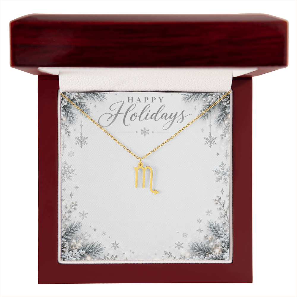 Christmas Zodiac Pendant Necklace - Celestial Astrology Gift