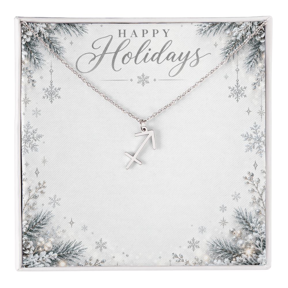 Christmas Zodiac Pendant Necklace - Celestial Astrology Gift