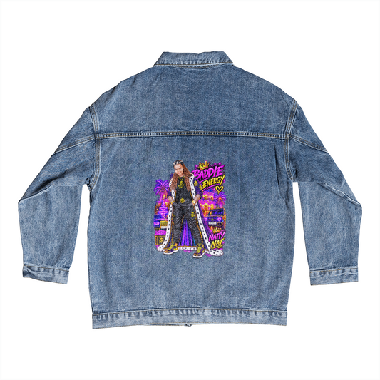 🔥 Natty Nat "Baddie Energy" Men's Luxury Denim Jacket
