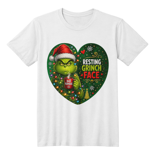 Resting Holiday Grouch Face Funny Christmas T-Shirt