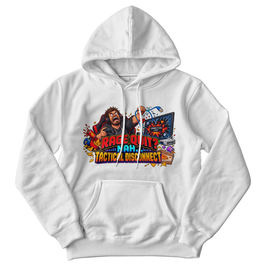 "Rage Quit Tactical Disconnect" Sweatshirt - Funny Adult Humor Gaming Pullover (Christmas Gift)