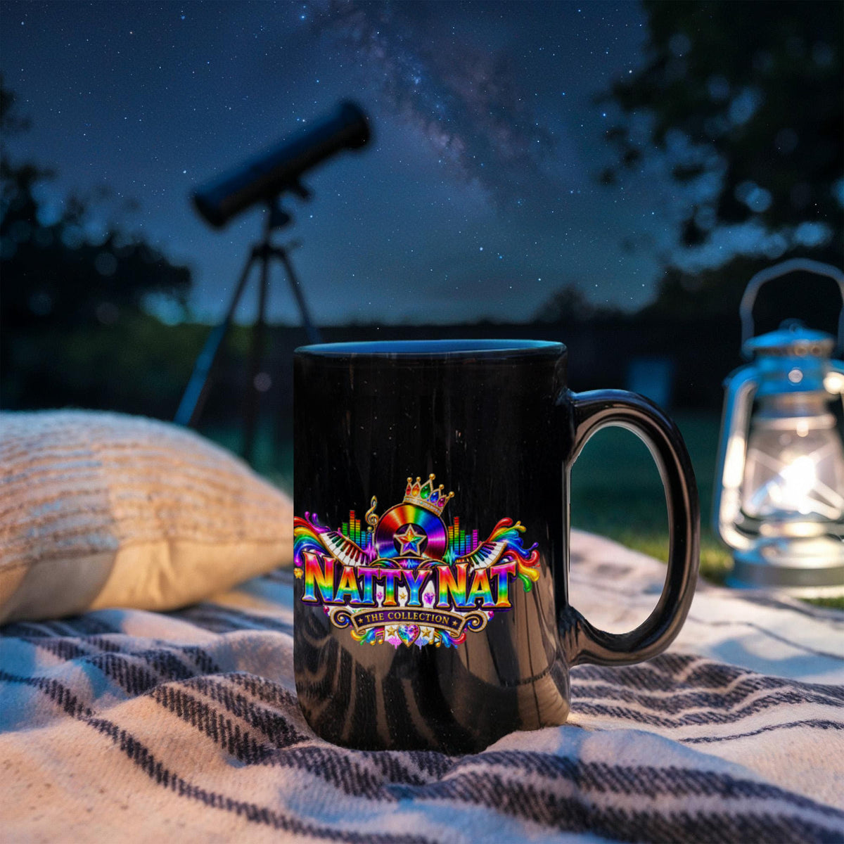 💎Natty Nat Rainbow Royalty Black Coffee Mug