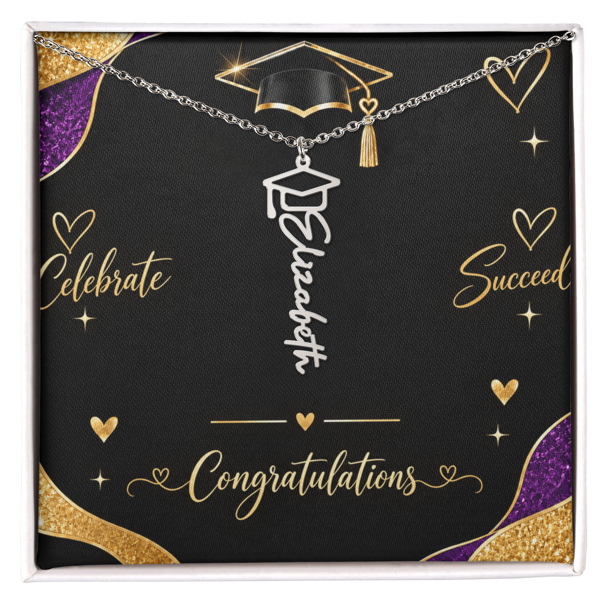 Luxury Graduation Congratulations Message Card – Celebrate & Succeed Graduate Gift Design