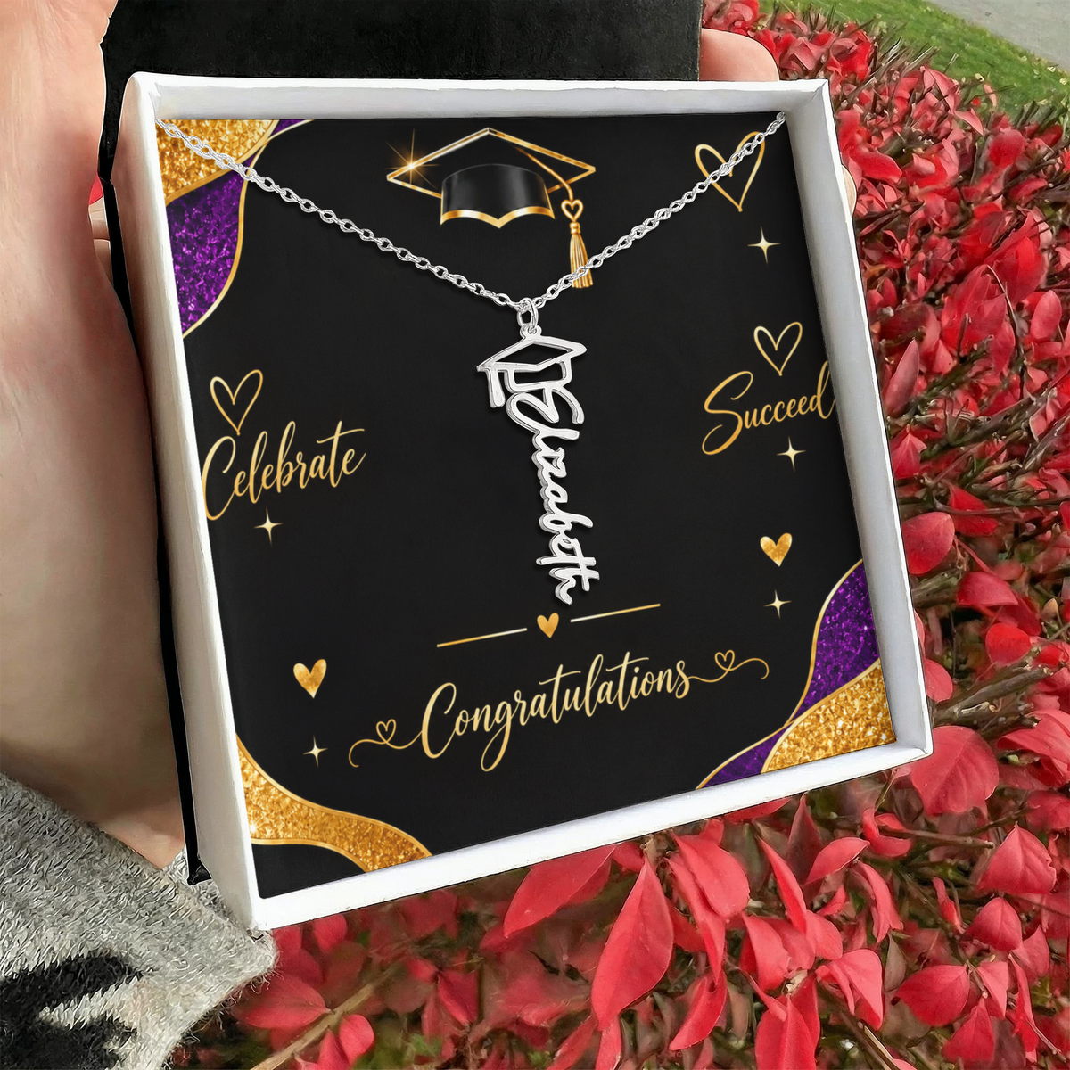 Luxury Graduation Congratulations Message Card – Celebrate & Succeed Graduate Gift Design