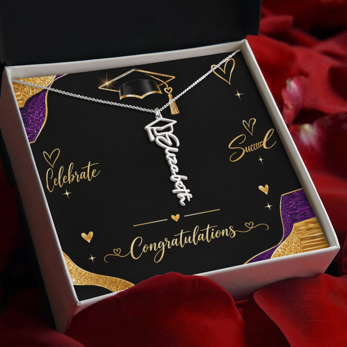Luxury Graduation Congratulations Message Card – Celebrate & Succeed Graduate Gift Design
