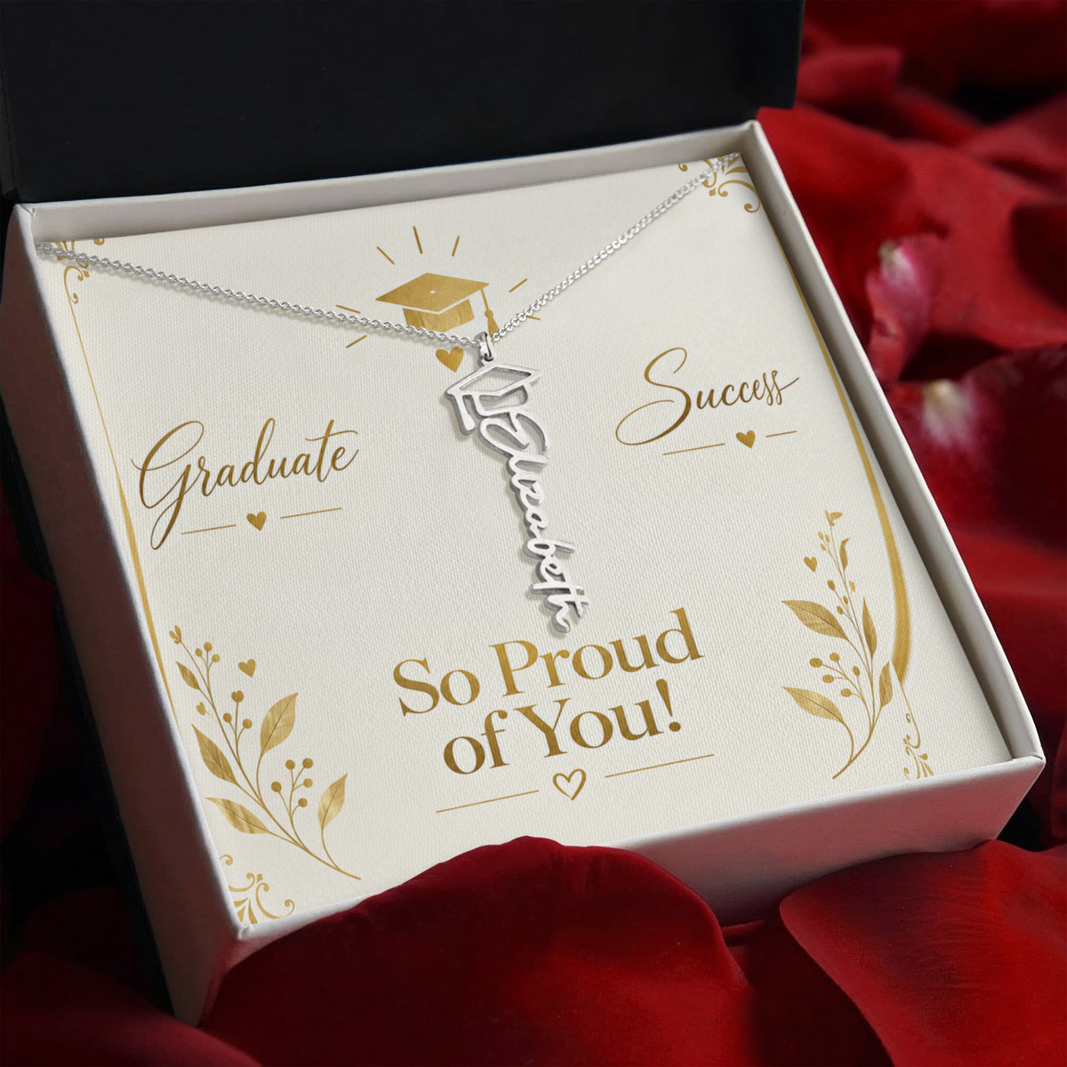 Personalized Graduate Name Necklace – Custom Graduation Proud Of  You Jewelry Keepsake Gift