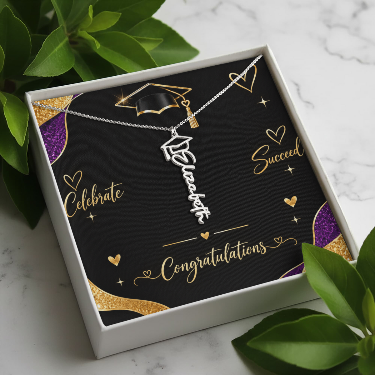 Luxury Graduation Congratulations Message Card – Celebrate & Succeed Graduate Gift Design
