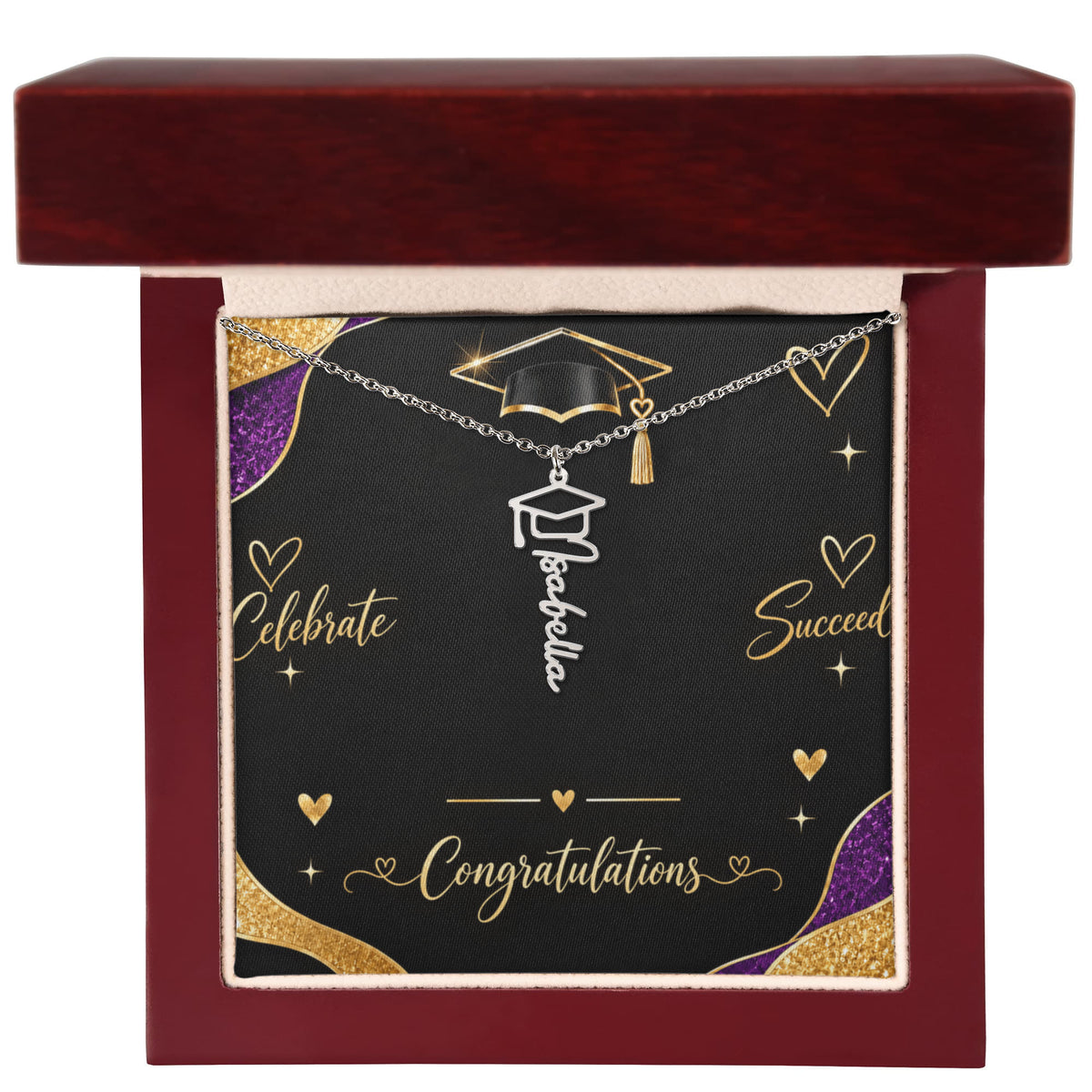 Luxury Graduation Congratulations Message Card – Celebrate & Succeed Graduate Gift Design