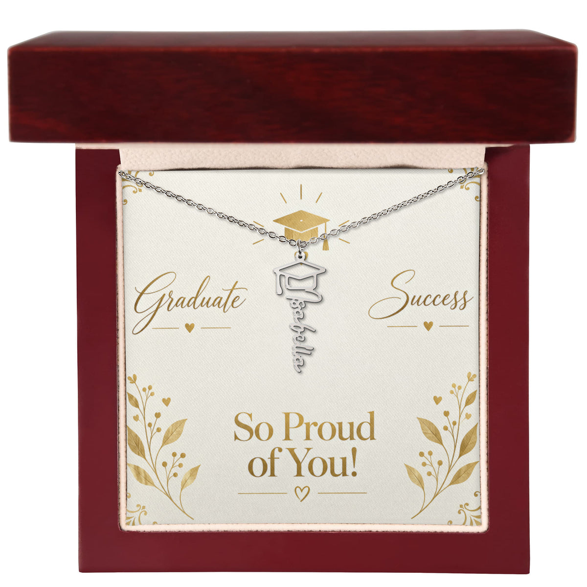 Personalized Graduate Name Necklace – Custom Graduation Proud Of  You Jewelry Keepsake Gift