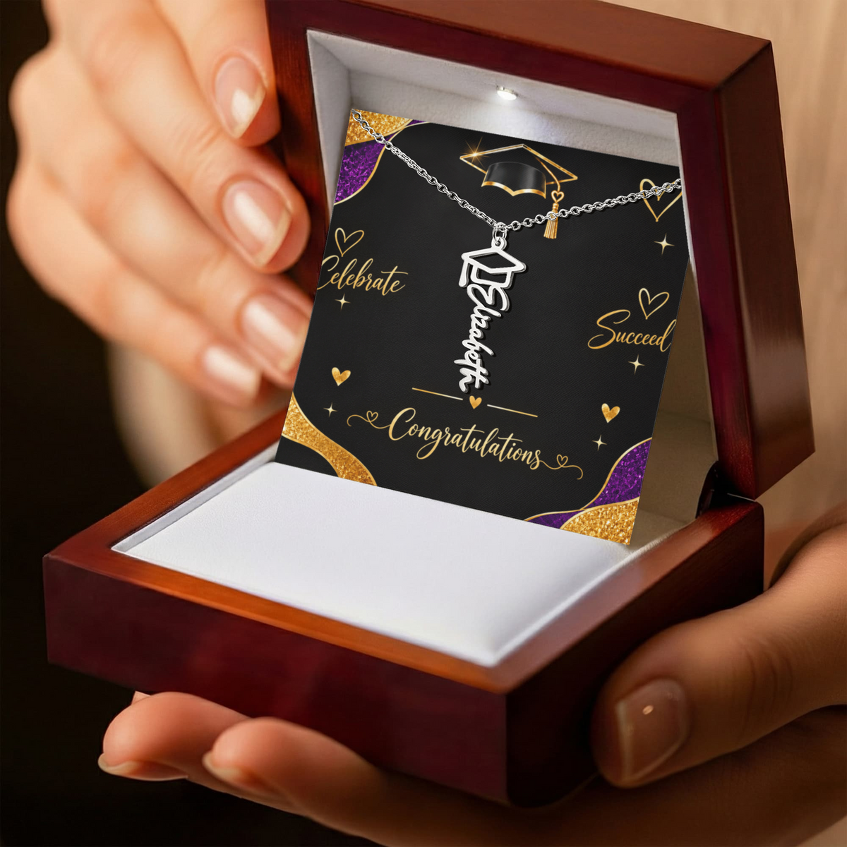 Luxury Graduation Congratulations Message Card – Celebrate & Succeed Graduate Gift Design