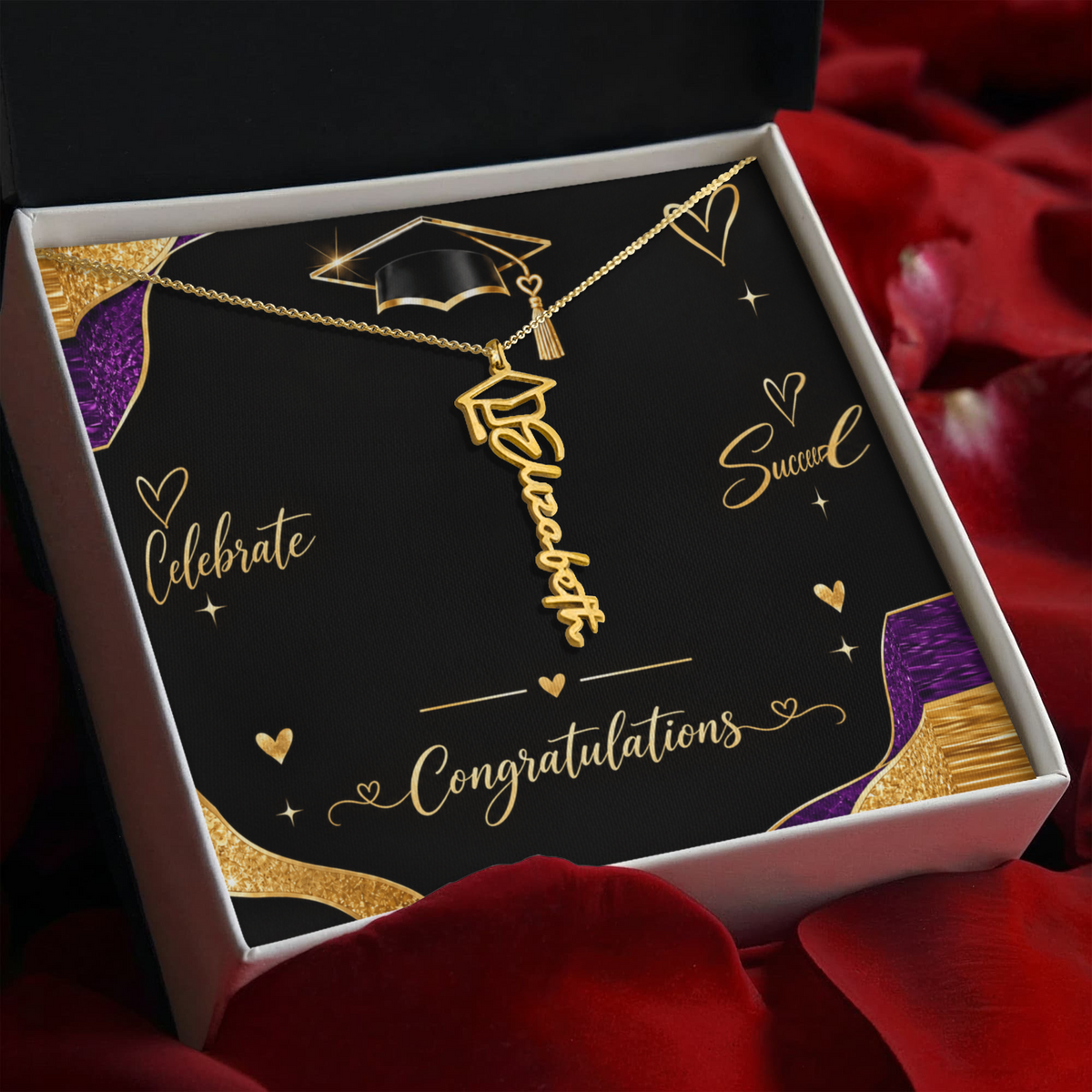 Luxury Graduation Congratulations Message Card – Celebrate & Succeed Graduate Gift Design