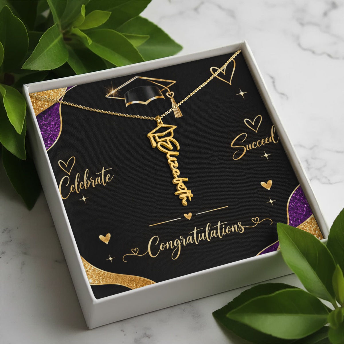 Luxury Graduation Congratulations Message Card – Celebrate & Succeed Graduate Gift Design