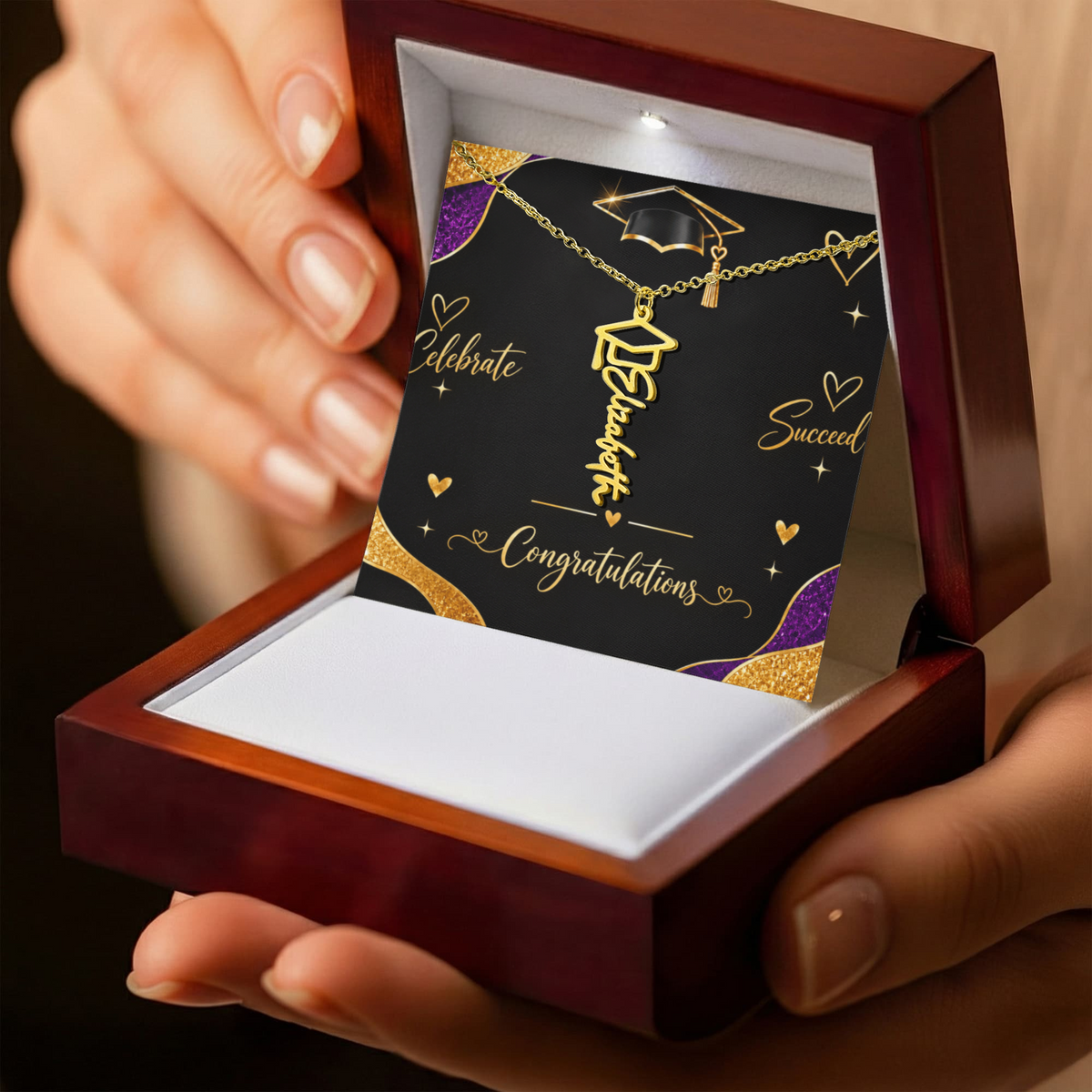 Luxury Graduation Congratulations Message Card – Celebrate & Succeed Graduate Gift Design